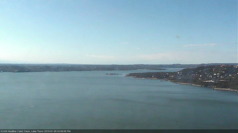 Lake Travis webcam, January 9, 2019 2:10 PM CT