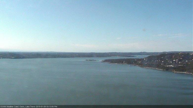 Lake Travis webcam, January 9, 2019 2:15 PM CT