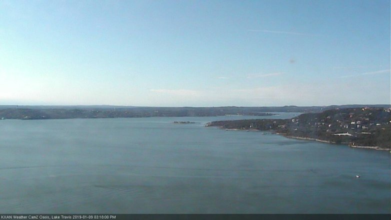 Lake Travis webcam, January 9, 2019 2:20 PM CT