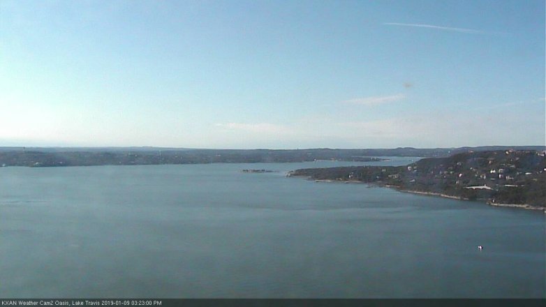 Lake Travis webcam, January 9, 2019 2:25 PM CT
