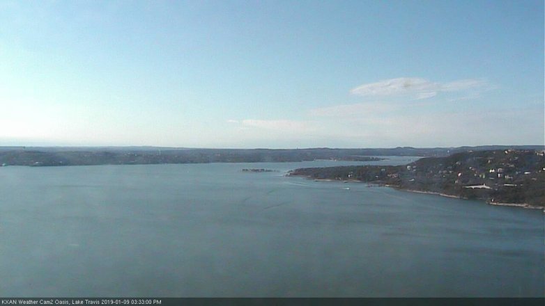 Lake Travis webcam, January 9, 2019 2:35 PM CT