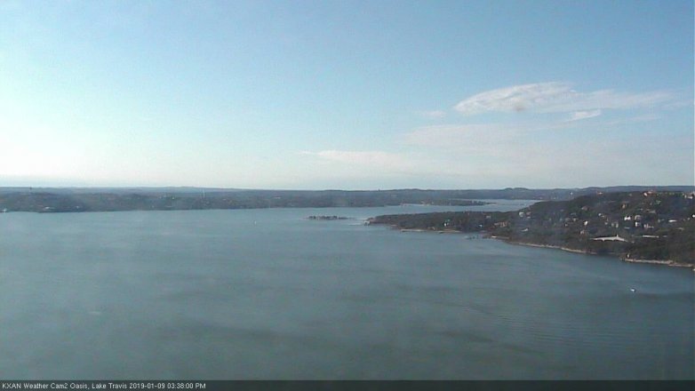 Lake Travis webcam, January 9, 2019 2:40 PM CT