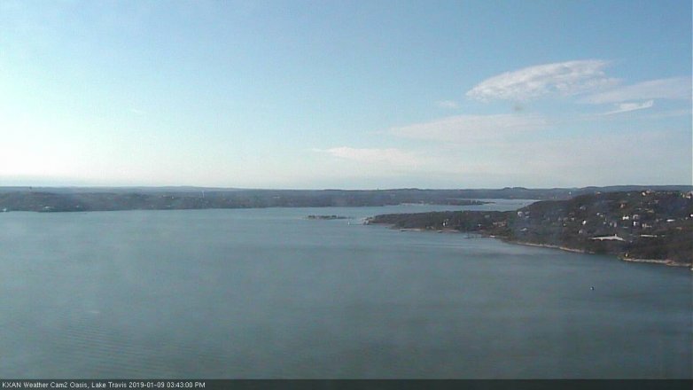 Lake Travis webcam, January 9, 2019 2:45 PM CT