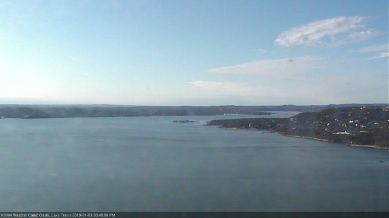 Lake Travis webcam, January 9, 2019 2:50 PM CT