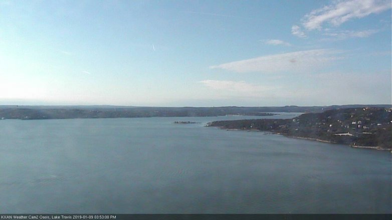 Lake Travis webcam, January 9, 2019 2:55 PM CT