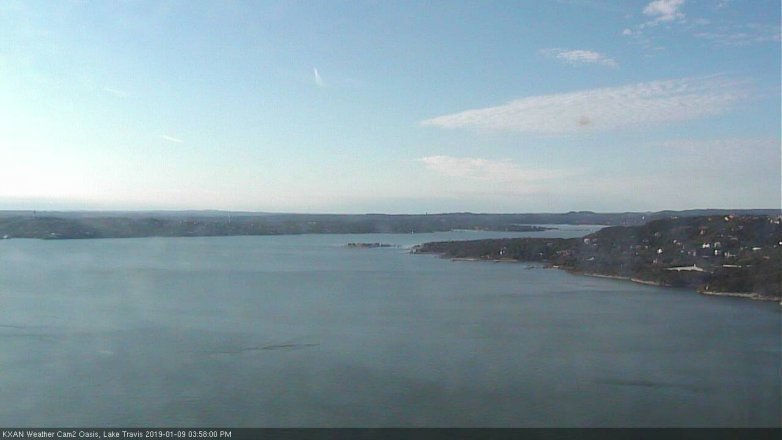 Lake Travis webcam, January 9, 2019 3:00 PM CT