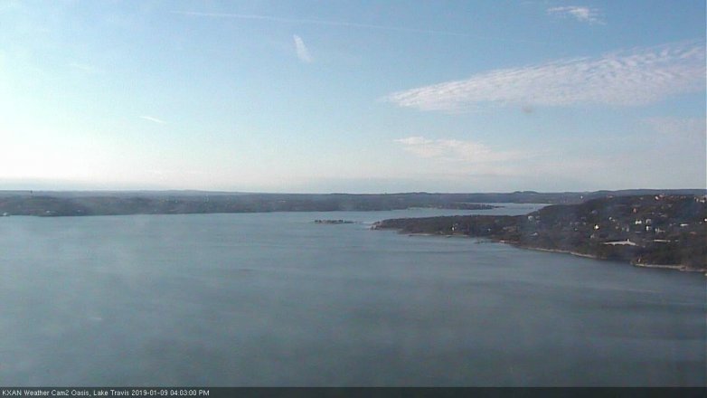Lake Travis webcam, January 9, 2019 3:05 PM CT