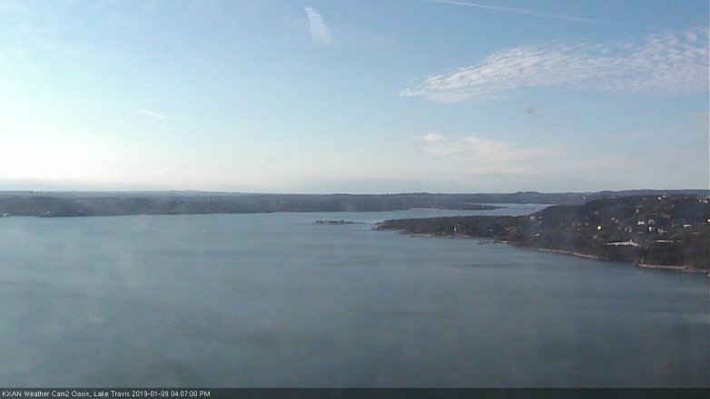 Lake Travis webcam, January 9, 2019 3:10 PM CT