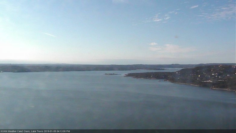 Lake Travis webcam, January 9, 2019 3:15 PM CT
