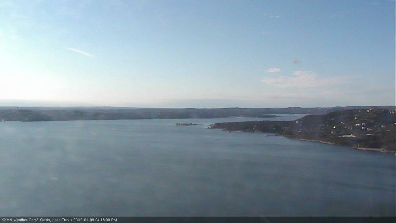Lake Travis webcam, January 9, 2019 3:20 PM CT