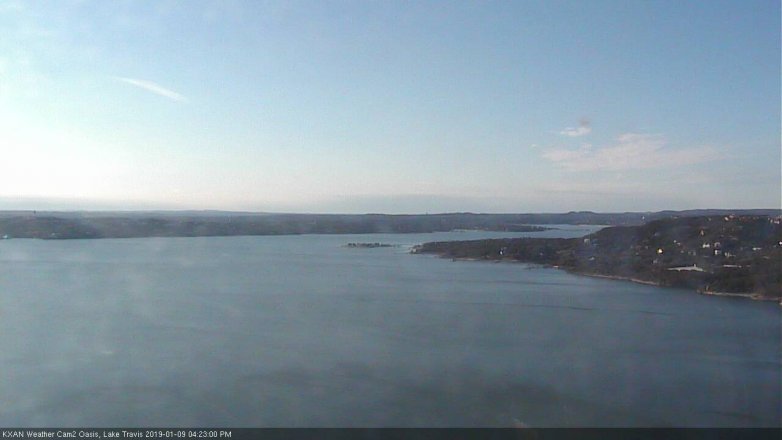 Lake Travis webcam, January 9, 2019 3:25 PM CT