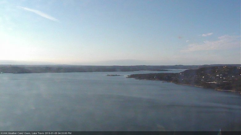 Lake Travis webcam, January 9, 2019 3:35 PM CT