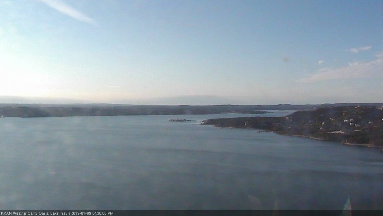Lake Travis webcam, January 9, 2019 3:40 PM CT