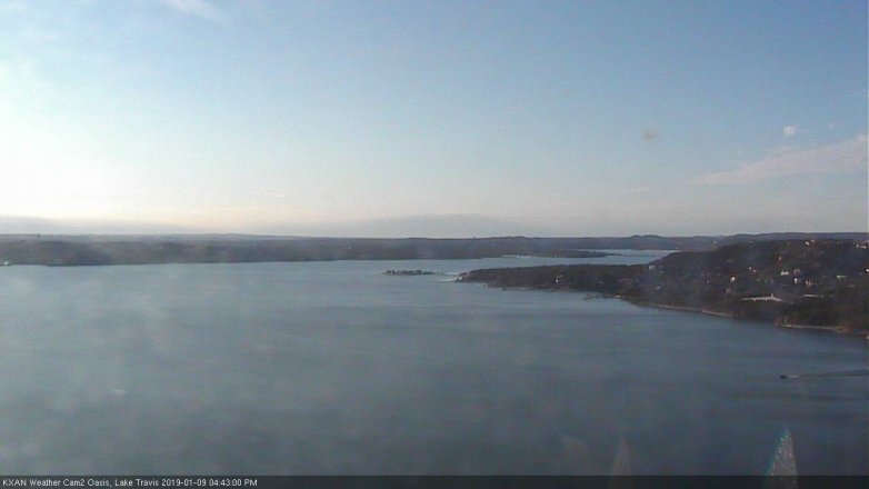 Lake Travis webcam, January 9, 2019 3:45 PM CT