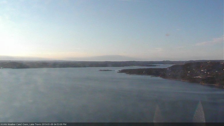 Lake Travis webcam, January 9, 2019 3:55 PM CT