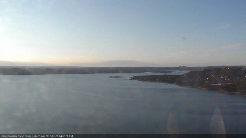 Lake Travis webcam, January 9, 2019 4:00 PM CT