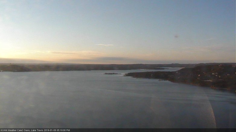 Lake Travis webcam, January 9, 2019 4:20 PM CT