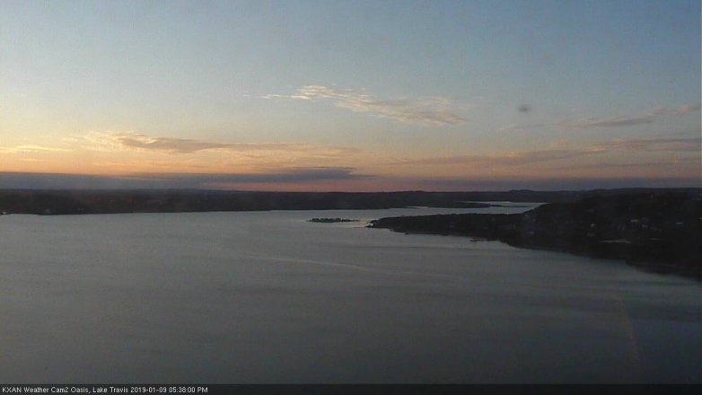 Lake Travis webcam, January 9, 2019 4:40 PM CT