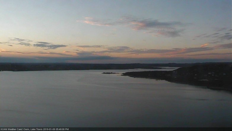 Lake Travis webcam, January 9, 2019 4:50 PM CT