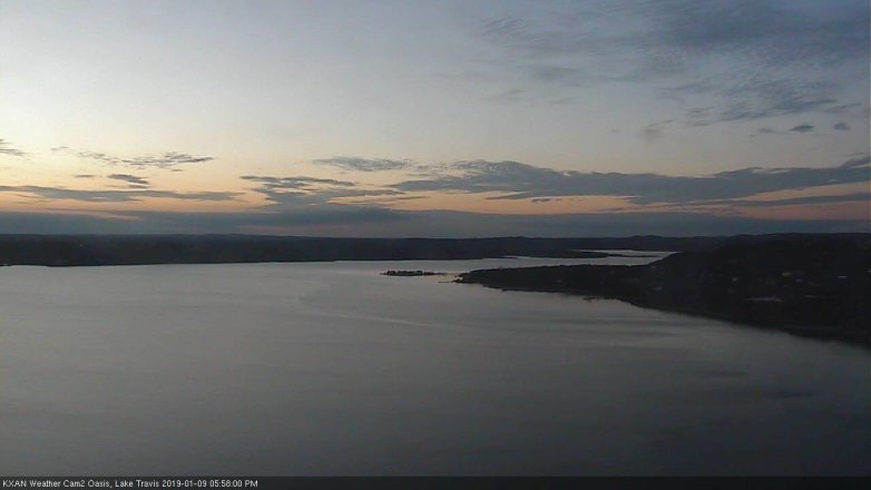 Lake Travis webcam, January 9, 2019 5:00 PM CT