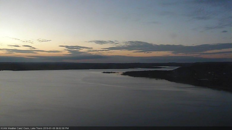 Lake Travis webcam, January 9, 2019 5:05 PM CT