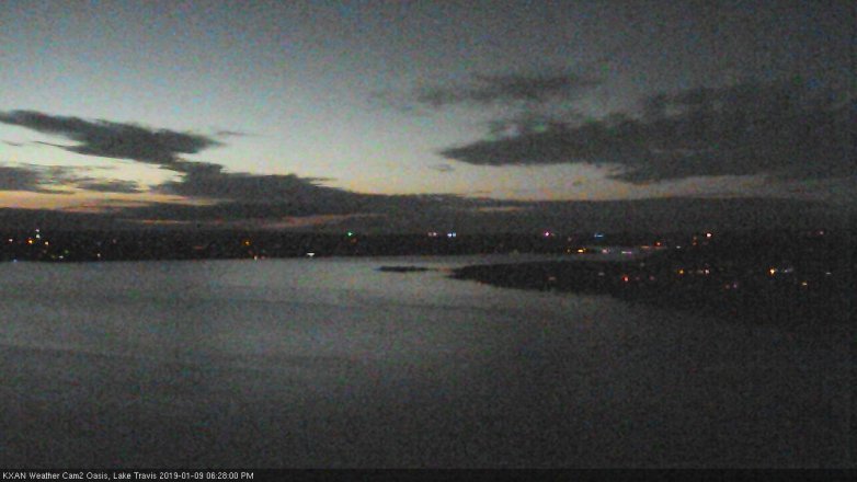 Lake Travis webcam, January 9, 2019 5:30 PM CT