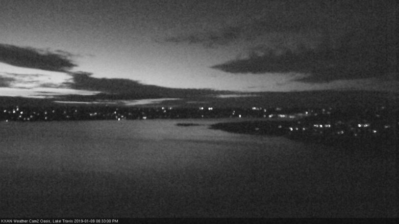 Lake Travis webcam, January 9, 2019 5:35 PM CT