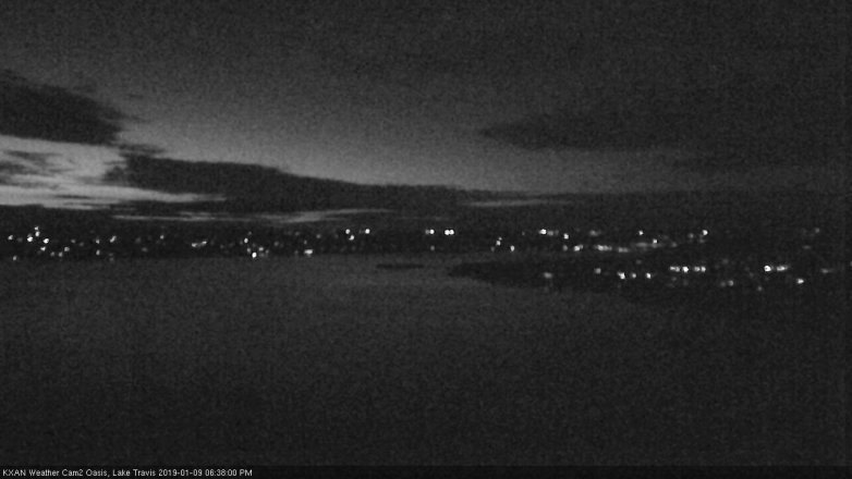 Lake Travis webcam, January 9, 2019 5:40 PM CT