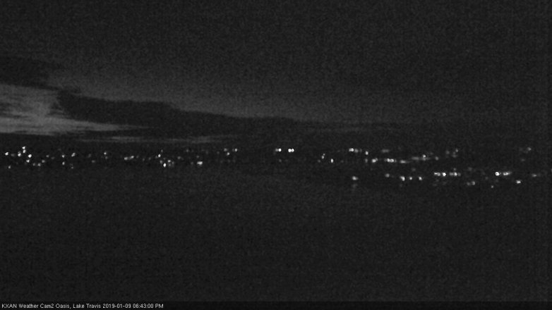 Lake Travis webcam, January 9, 2019 5:45 PM CT