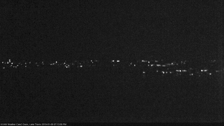 Lake Travis webcam, January 9, 2019 6:15 PM CT