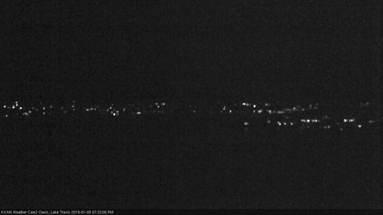 Lake Travis webcam, January 9, 2019 6:35 PM CT