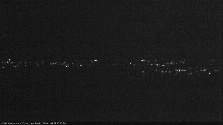 Lake Travis webcam, January 9, 2019 6:40 PM CT