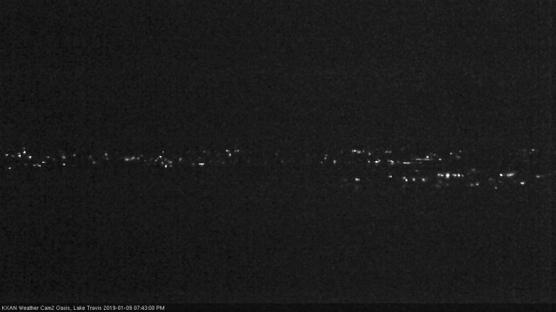 Lake Travis webcam, January 9, 2019 6:45 PM CT