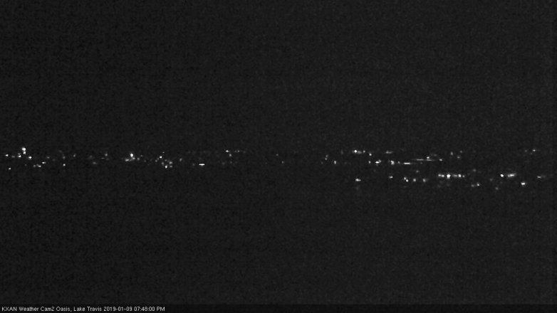 Lake Travis webcam, January 9, 2019 6:50 PM CT