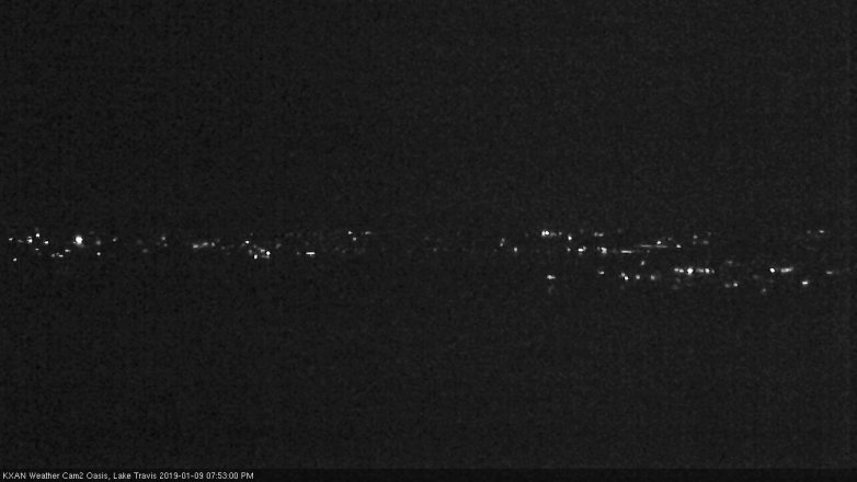 Lake Travis webcam, January 9, 2019 6:55 PM CT