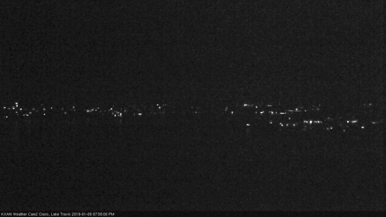 Lake Travis webcam, January 9, 2019 7:00 PM CT