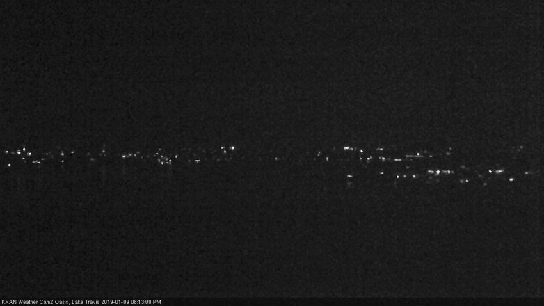 Lake Travis webcam, January 9, 2019 7:15 PM CT