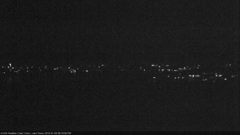 Lake Travis webcam, January 9, 2019 7:20 PM CT