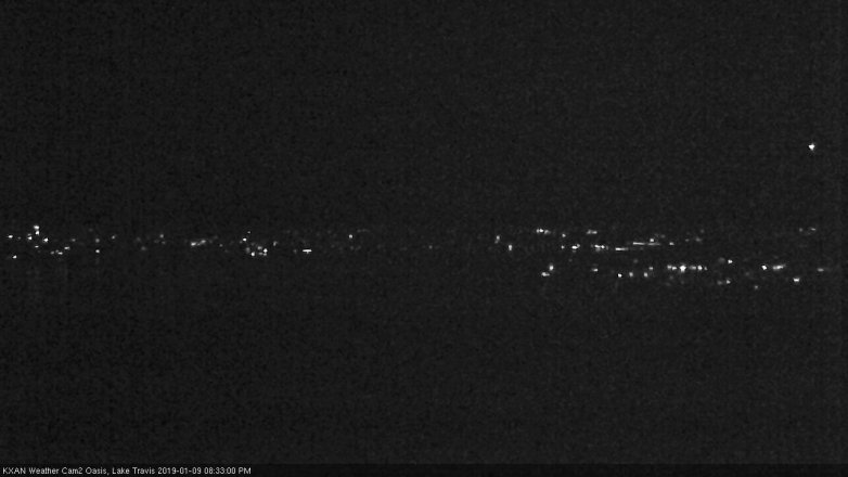 Lake Travis webcam, January 9, 2019 7:35 PM CT