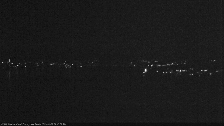Lake Travis webcam, January 9, 2019 7:45 PM CT