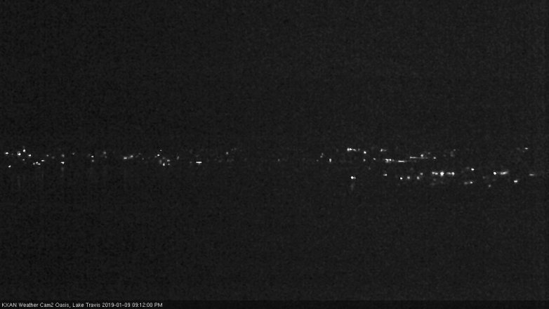 Lake Travis webcam, January 9, 2019 8:15 PM CT
