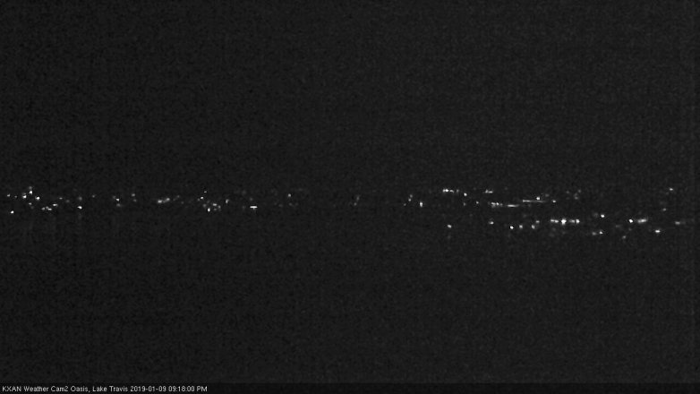 Lake Travis webcam, January 9, 2019 8:20 PM CT