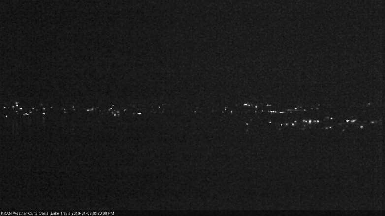 Lake Travis webcam, January 9, 2019 8:25 PM CT
