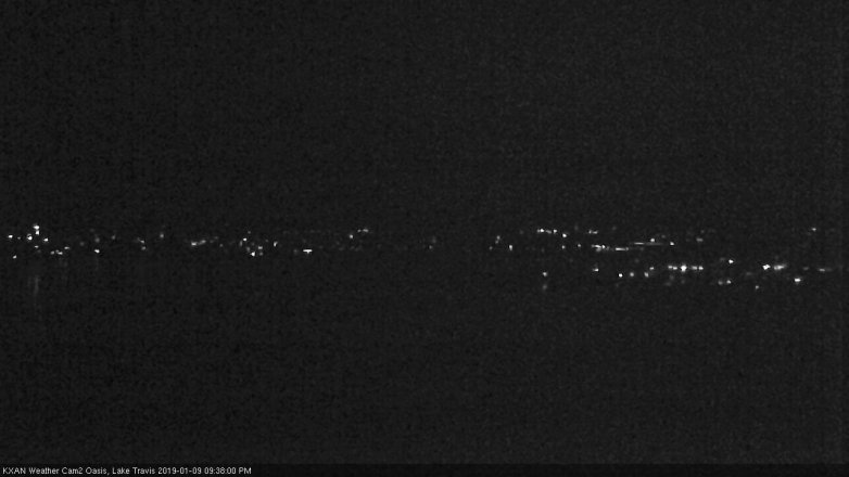 Lake Travis webcam, January 9, 2019 8:40 PM CT