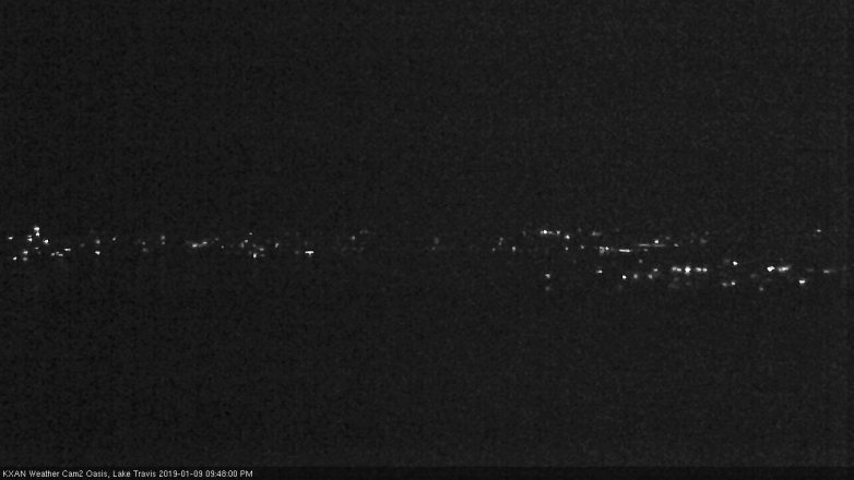 Lake Travis webcam, January 9, 2019 8:50 PM CT
