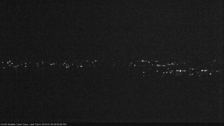 Lake Travis webcam, January 9, 2019 8:55 PM CT