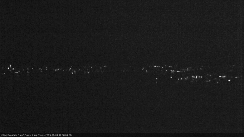 Lake Travis webcam, January 9, 2019 9:10 PM CT