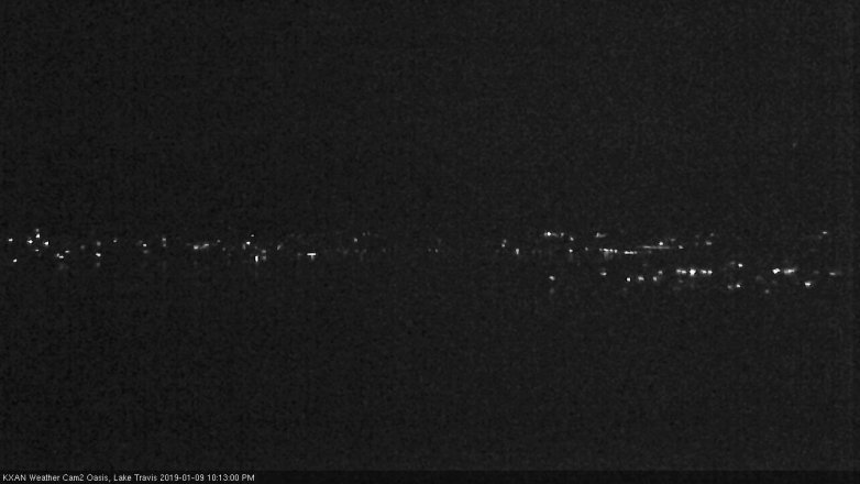 Lake Travis webcam, January 9, 2019 9:15 PM CT