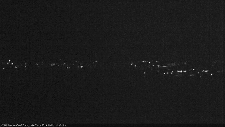 Lake Travis webcam, January 9, 2019 9:25 PM CT