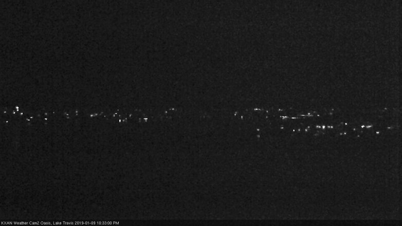 Lake Travis webcam, January 9, 2019 9:35 PM CT
